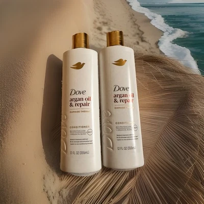  2 PK Dove Argan Oil & Damage Repair Shampoo & Conditioner  12.0 fl oz Each - Image 1 of 2