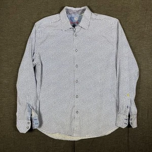 ROBERT GRAHAM Waves Checks Blue Purple Cotton Spandex Shirt Men’s Size 3XL - Picture 1 of 10