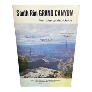 1972 South Rim Grand Canyon Step By Step Guide Book & Map Booklet - Picture 1 of 8