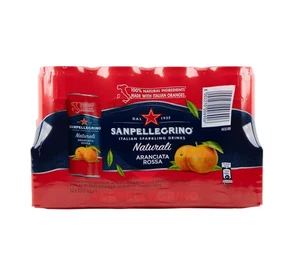 San Pellegrino Aranciata Rossa Sparkling Water Cans 12 x 330ml - Picture 1 of 2
