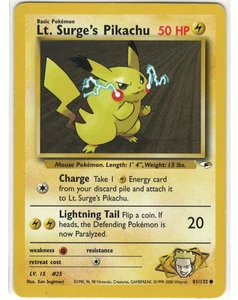 Pokémon TCG Lt. Surge’s Pikachu 81/132 Gym Heroes - Lightly Played WOTC Vintage - Bild 1 von 2