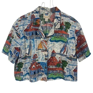 Camisa Hawaiana Kahala De Colección Para Mujer Grande Hawaii Aloha Golf Velero Resort - Imagen 1 de 7