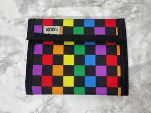 NWOT Vans Off The Wall Checkerboard Wallet Checkered Rainbow - Picture 1 of 4