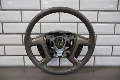 09-13 Chevy Avalanche Tahoe Suburban Titanium Leather Steering Wheel OEM - Image 1 of 4