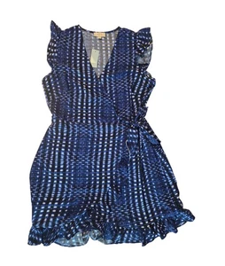 Ann Taylor Loft wrap Ruffle Tie Waist Romper 8 petite New With Tag - Picture 1 of 5