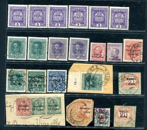 VENEZIA GIULIA E TRIDENTINA 1918-19 lotto di f.bolli nuovi,usati frammenti - Bild 1 von 2