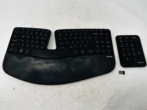 Microsoft Model 1559 Sculpt Ergonomic Desktop Keyboard & Number Pad w/ Dongle - Picture 1 of 8