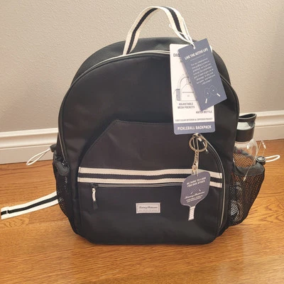 NWT Tommy Bahama Pickleball Backpack Black & Water Bottle - Image 1 of 4