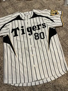 Hanshin Tigers Japan L Baseball Jersey NPB #80 Tom O’Malley 1990’s - Picture 1 of 5