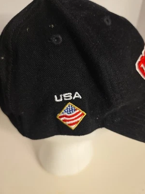 Boné Snapback Ajustável Vintage Artesão Ferramentas Preto Fabricado Nos EUA - Imagem 1 de 4