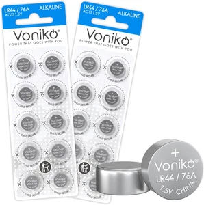 Voniko AG13 LR44 Batteries 20 Pack—[Ultra Power] Premium Alkaline 1.5 Volt LR44 - Picture 1 of 12