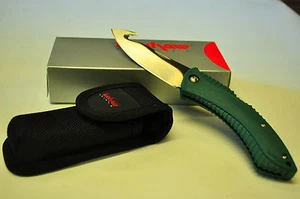KERSHAW 1090GH NORTHSIDE HUNTER GREEN FOLDING HUNTER GUT HOOK WITH HOLDER NEW!!! - Picture 1 of 10