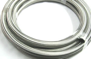 08 AN Steel Braided 30R9 Racing Hose 25ft long Ethanol e85 race gas compatible  - Imagen 1 de 1