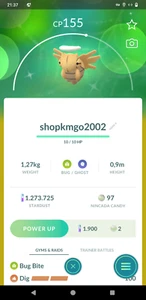 Pokémon Shiny Shedinja - Unregistriert (1mill Sta.rd) - Bild 1 von 1