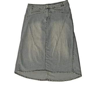 Vintage Y2K Adriana Sport Denim langer Jeansrock Größe 22 Country Western Cowgirl - Bild 1 von 9