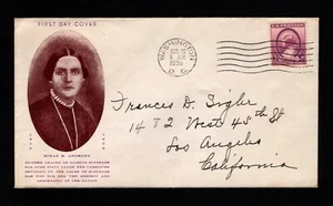 US #784 Espenshade Cachet FDC - Mellone #24a 26. August 1936 Susan B Anthony Vote - Bild 1 von 2