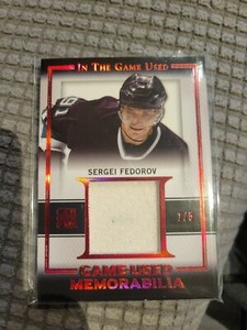2016-17 ITG Used, Game Used Memorabilia  SERGEI FEDOROV PATCH 1/5