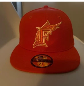 Orange Florida Marlins 1997 World Series Orange Patch MLB New Era 59FIFTY 7-1/8 - Picture 1 of 6