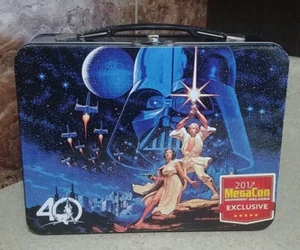 CLEARANCE -Orlando Mega Con 2017 Exclusive Star Wars 40th Anniv. Metal Lunch Box - Picture 1 of 7