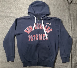 New England Patriots NFL Full Zip Hoodie Sweatshirt Jacke Herren Medium Blue - Bild 1 von 9