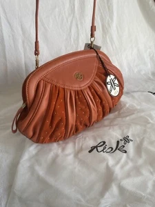 Orange Ri2K Clutch/ crossbody leather bag - Picture 1 of 7