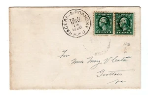 Hagers Roanoke RPO mit Scott 498 auf Cover 1920 - Bild 1 von 2