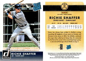 Richie Shaffer 2016 Donruss Baseball Card 45 Tampa Bay Rays