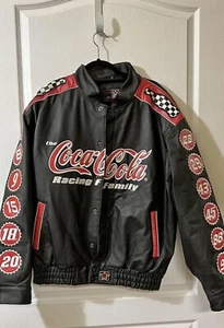 Chaqueta De Colección Jeff Hamilton Coca Cola Diseño Jh Talla XL Carreras Cuero Nascar - Imagen 1 de 5