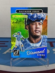 2017 Panini Donruss Diamond Kings Gold Press Proof /99 Salvador Perez #12