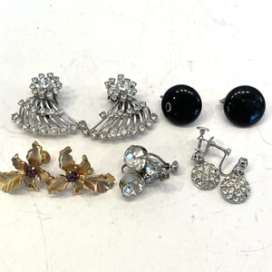 Vintage Ohrclips & Schraubverschluss Konvolut 5 Paar - Bild 1 von 8