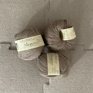 Allegoro Verde Classic Elite Yarns Linen Cotton Blend 3 skeins Sport Wt Beige - Picture 1 of 2