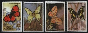 Sambia 1997 - Mi-Nr. 706-709 ** - MNH - Schmetterlinge / Butterflies - Picture 1 of 1