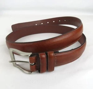 Perry Ellis Portfolio Leather Belt Brown Mens Classic Men Size 36/90 Excellent - Picture 1 of 7
