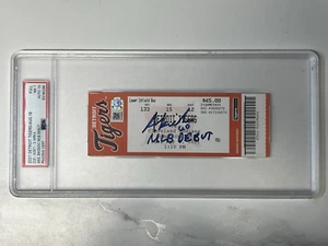 Akil Baddoo Tigers Signed MLB DEBUT Ticket Stub PSA DNA AUTO 7/10 - Picture 1 of 2
