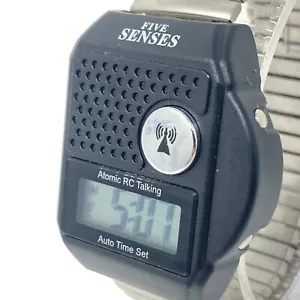 Reloj Five Senses Talking Hombre 39mm Tono Plateado RC Alarma Banda Elástica 7.25" - Imagen 1 de 12