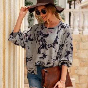 Autumn printing Long Sleeve / Women's Casual Loose Shirts Sleeve - Picture 1 of 2