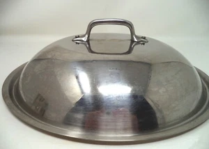 Vintage 12" Stainless Round Cooking Pan Lid - Picture 1 of 3