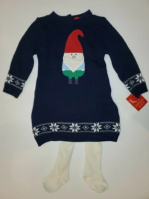 Nuevo con etiquetas Jingles & Joy Niñas Navidad Suéter Vestido y Medias Conjunto de 2 Piezas Elige Talla  Foto 1 de 4