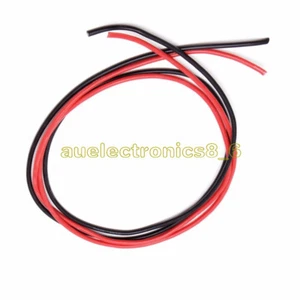 14 AWG Gauge Wire Flexible Silicone Stranded Copper Cables For RC Black Red AU - Picture 1 of 4