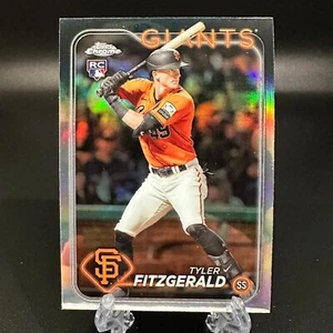 2024 Topps Chrome Tyler Fitzgerald Rookie Refractor #131 San Francisco Giants - Picture 1 of 2
