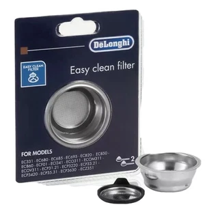 Delonghi Filter Cream 2 Cups Coffee Machine Ec860 Ec680 Dedica Icon Dedica ECF01 - Picture 1 of 2