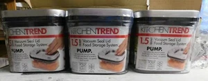 3-KITCHEN TREND 1.5 QT VACUUM SEAL LID FOOD STORAGE SYSTEM - Picture 1 of 7