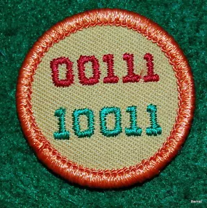 INSIGNIA GIRL SCOUT MUNDOS PARA EXPLORAR - NARANJA - DIVERSIÓN POR COMPUTADORA - ENVÍO GRATUITO - Imagen 1 de 2