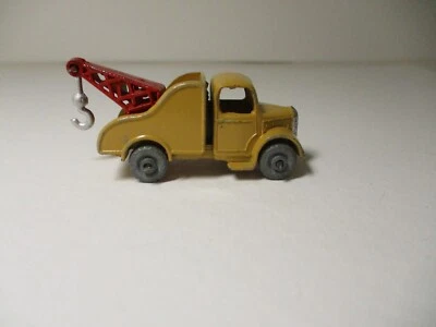 Vintage Matchbox #13A-1 BEDFORD Wreck Truck Grey Metal Wheels Retouched edges. - Image 1 of 4
