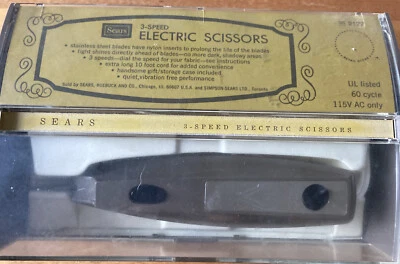 Sears 3-Speed Vintage Electric Scissors Fabric Cutters for Cloth With Case Works - Image 1 of 4