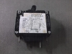 JA1-Z553-1 HEINEMANN ELECTRIC AIRPAX 10 AMP CIRCUIT BREAKER JA1-B15-B-A 65VDC - Picture 1 of 1