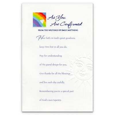 Inspirational Religious CONFIRMATION Card by Emily Matthews, + Envelope - Image 1 of 4