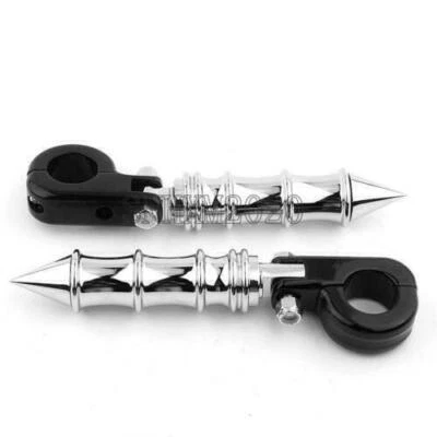 1-1/4" Highway Foot Peg Clamp Gloss Black for Harley Sportster XL1200 883 Custom Foto 1 de 4