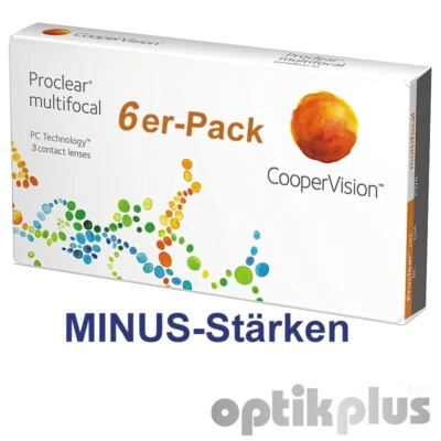 Proclear Multifocal - Mehrstärken Monatslinse - 6er-Pack - MINUS-Stärken [9117] - Bild 1 von 2