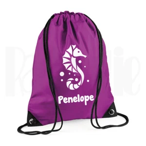 Bolso de baño personalizado ""Seahorse"" - Cordón - Muchos colores disponibles - Imagen 1 de 14